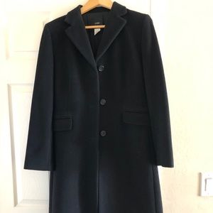 JCrew women’s full length wool/cashmere coat.